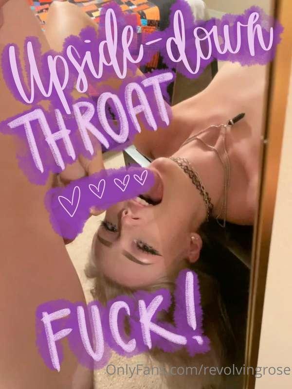 💜 Upside-down Throat Fuck + Facial Cumshot $25 (3:32) DM me ..