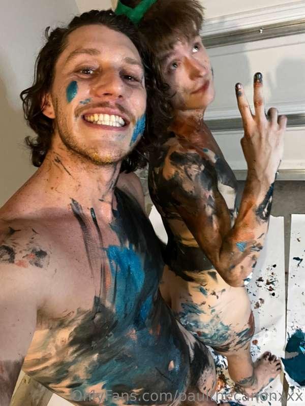 When @noahwhitexxx invited me over to paint, this wasn’t exa..