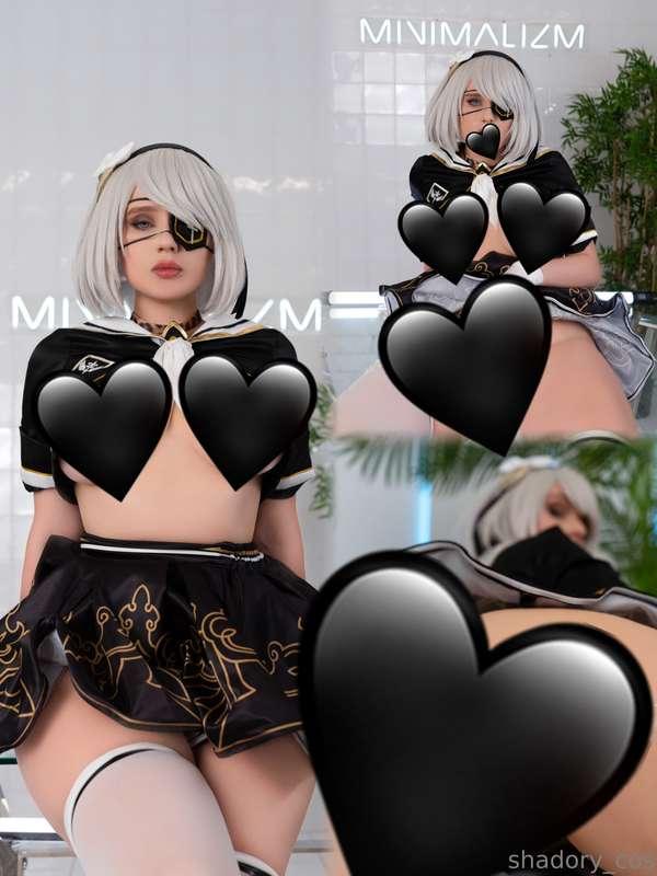 Naughty 2B with **cum on her face and big booty** is ready t..