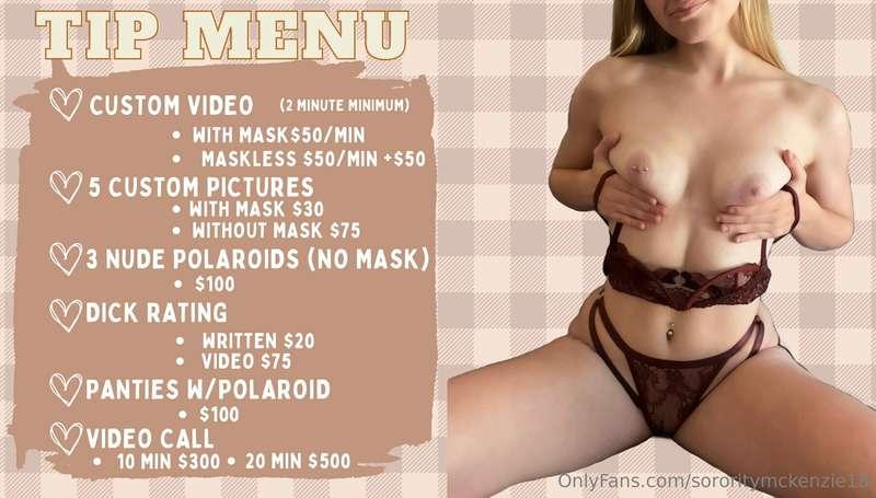 🍁 BRAND NEW Tip Menu! 🍁 Ready to have some fun together? Her..