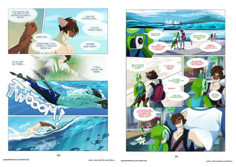 Cats Love Water IV pages 14-15 +  Rewards