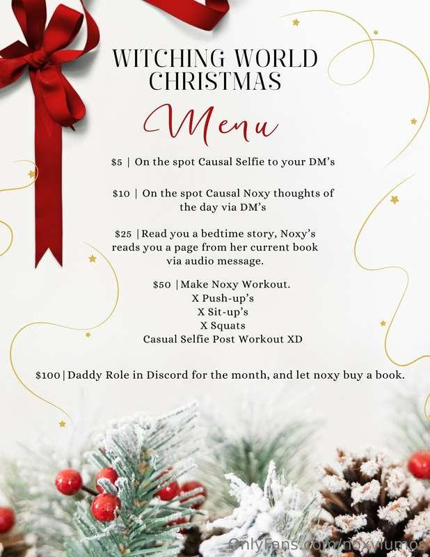 Witchy Christmas Menu....  Tip on post or link is in the dis..