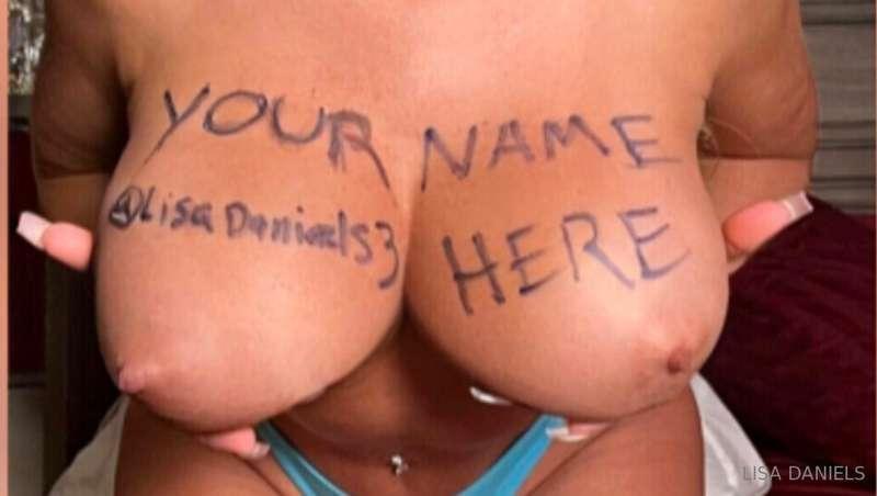 WOULDNT YOU LOVE TO SEE YOUR NAME ON MY SPECTACULAR TITS 🍈🍈