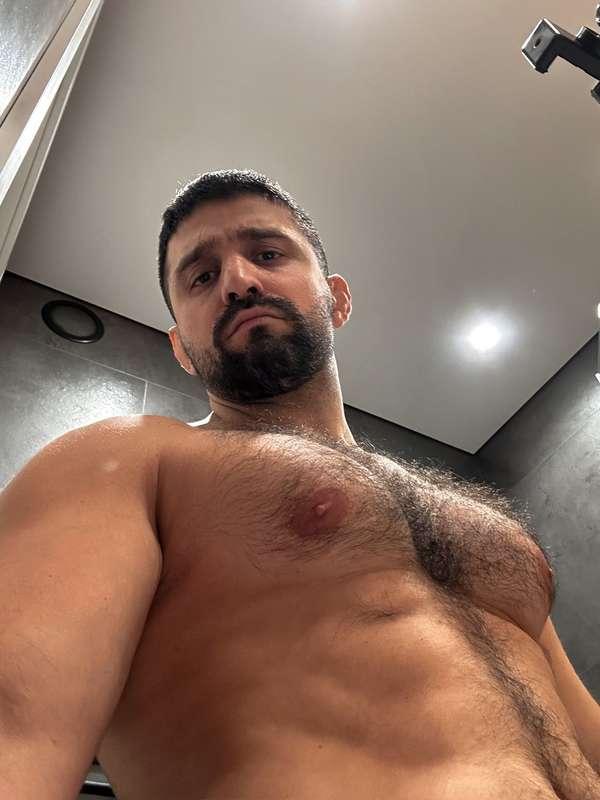 #Hairy #Bear 🐻 #fitness #chest #pump
