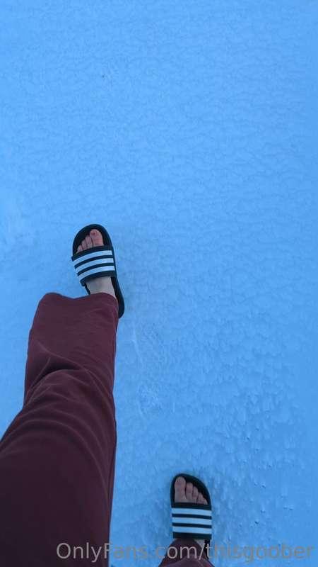 It's icy here! And I wore slides to walk a couple blocks to ..