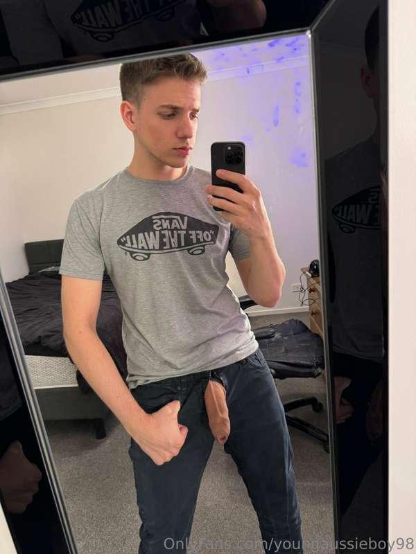 Flop my cock out. Now it’s up to you to get me hard