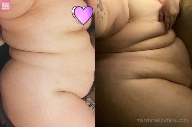 A little side view comparison. I spy a few more rolls than I..