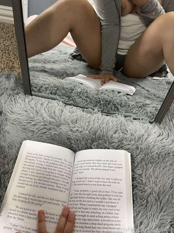 [teaser] this book is quite good, want to cum over and read ..