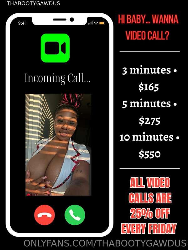 updated video call pricing 🥰🥰