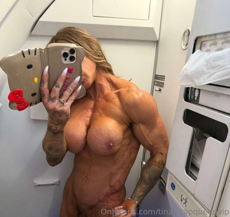 When you’re trying to be tough on an airplane ✈️