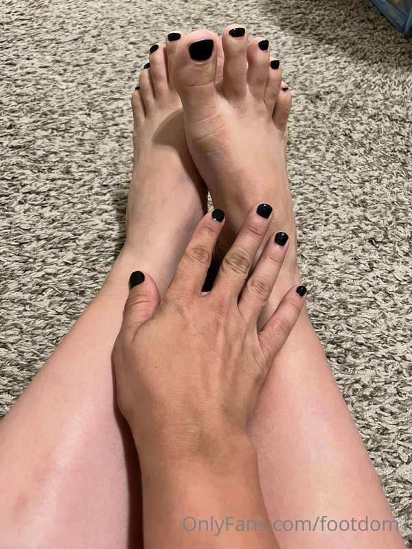 New pedicure today. Black makes me feel good.