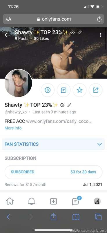 SUB TO MY PREMIUM PAGE 
@shawty_xo 
https://onlyfans.com/sha..