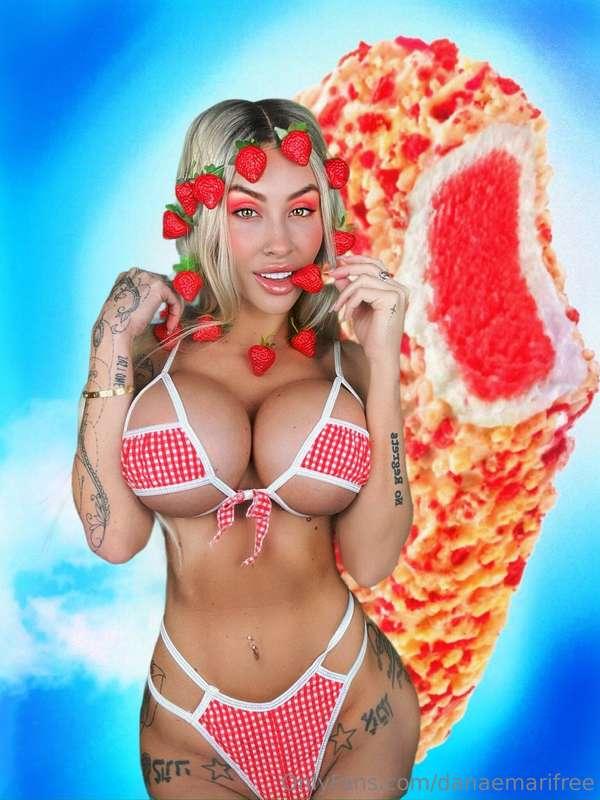 Strawberry flavor or me?