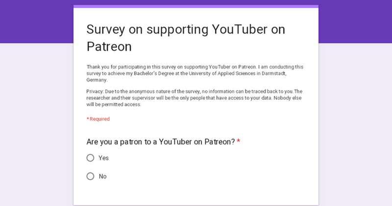 Patreon Survey