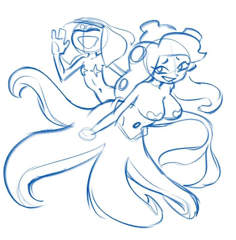Splatoon Mermaids [sketch]