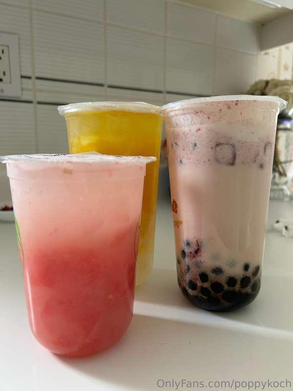 Can you guys keep up with my appetite~? 🤭Cover my 3 boba fro..