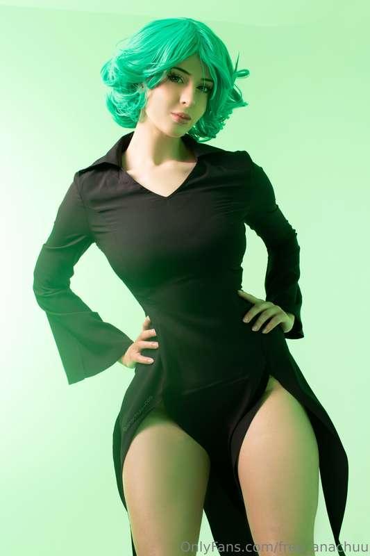 Front or Back?Tatsumaki from One Punch Man cosplay 💚Hot vers..