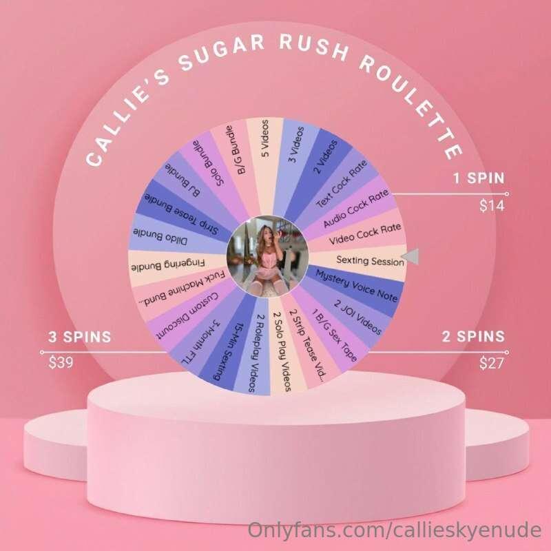 🎡🍧 𝐍𝐄𝐖 𝐒𝐏𝐈𝐍 𝐓𝐇𝐄 𝐖𝐇𝐄𝐄𝐋 🎡🍧My newest game, 𝙎𝙐𝙂𝘼𝙍 𝙍𝙐𝙎𝙃 𝙍𝙊𝙐𝙇𝙀𝙏𝙏𝙀,..