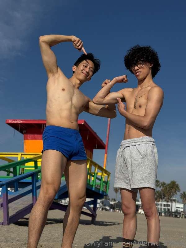 Beach shenanigans with Chenny.PS our new scene is up on my m..
