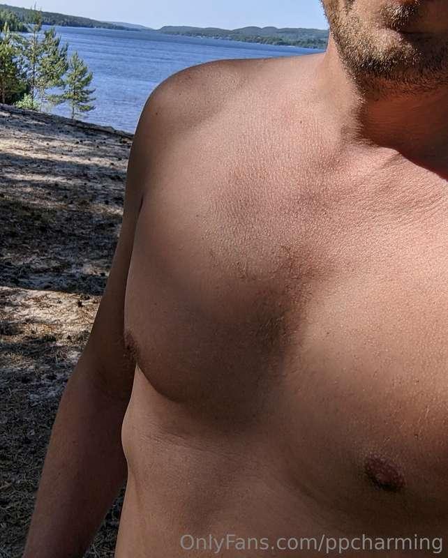 The heatwave in Sweden continues, so a long walk outside was..