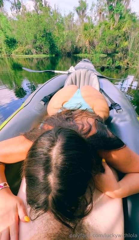 POV: We’re kayaking and find a secluded cove so I convince y..