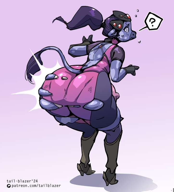 Widowmaker Anthro Cow TF  (request)