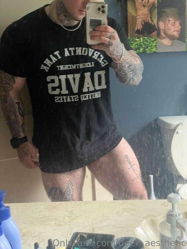 Dirty mirror, sexy thighs. Should I shave them or keep them ..