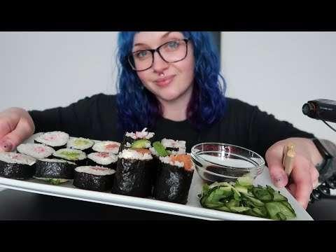 📣 EARLY ACCESS 📣ASMR Eating Homemade Sushi & Cucumber Salad 🍣