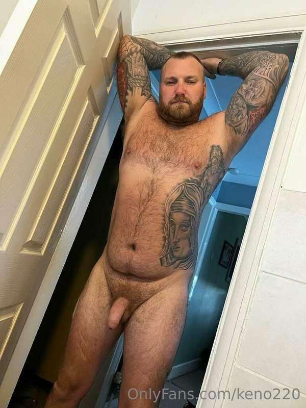 Morning stretch before shower x