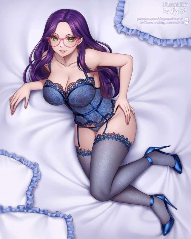Mischievous MILF Blue in High Heels by @depressiverami