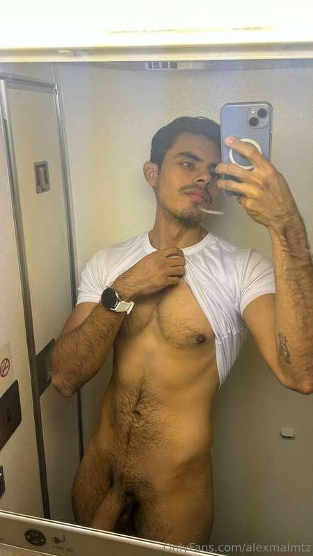 Fotico en el avión