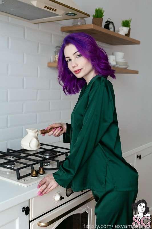 Hurray!!! A new set for SuicideGirls.com 😍
I have been the official model of this project for more than a year, and my adult career began with this site! 

Do you know what SG is?
If not, I'll tell you 😉 This is an erotic online magazine that promotes alternative beauty. The project started in 2001, and it is still one of the coolest online magazines! On the site you will find a lot of professional erotic photosets with beautiful girls 💖

By the way, the link to my new set is here: 
https://www.suicidegirls.com/girls/lesyamoon/album/5331273/sunday-morning/

#fyp #sg #tattooed #sexygirl #petite #nude #purplehair #coloredhair