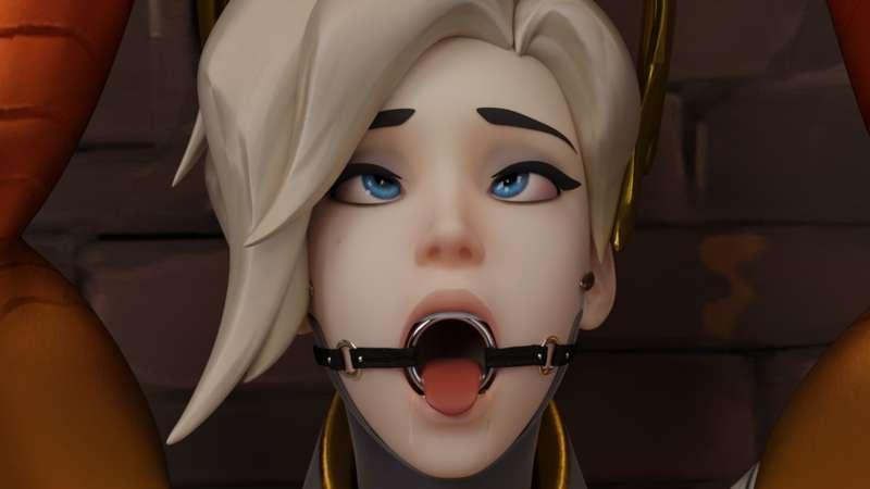 Mercy x Sombra x Widowmaker BDSM (8 images)[Commission]