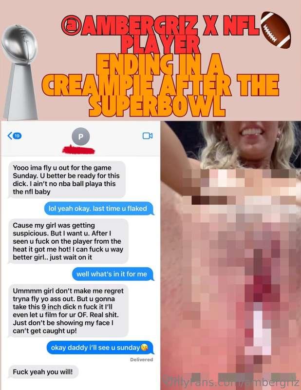🏈🏆 💦 AMBERGRIZ x NFL SUPER BOWL PLAYER!! 💦 🏆🏈Tip 14.99 for t..