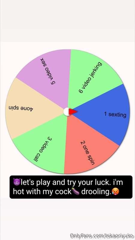 THE HOT ROULETTE  do you want to try your luck with me ? for..