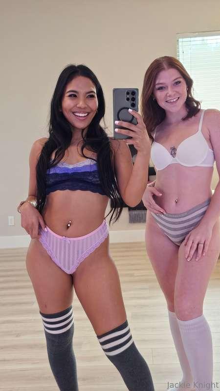 Double Blowjob and Footjob - @katillackoop @jadakaivideo is ..