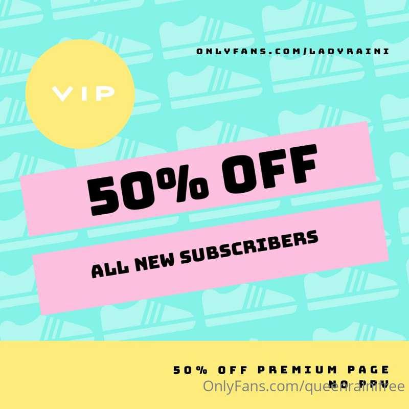 No PPV and explicit content over on my premium page

50% sal..
