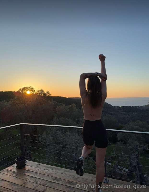 As the first light of dawn gently kisses the horizon, I find..