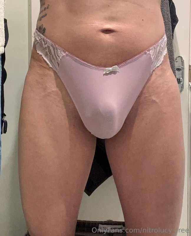 Pretty pink panties 😉 see how messy I can make them on my VI..