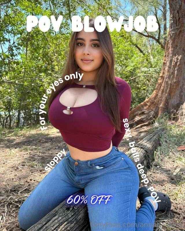 𝐓𝐇𝐄 𝐏𝐎𝐕 𝐁𝐔𝐍𝐃𝐋𝐄 👀🫦Look me in the eyes while I suck an huge di..