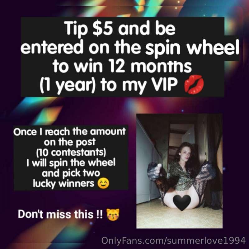 Chance to win 1yr VIP for just $5  🙈💋☺️
There will be two wi..