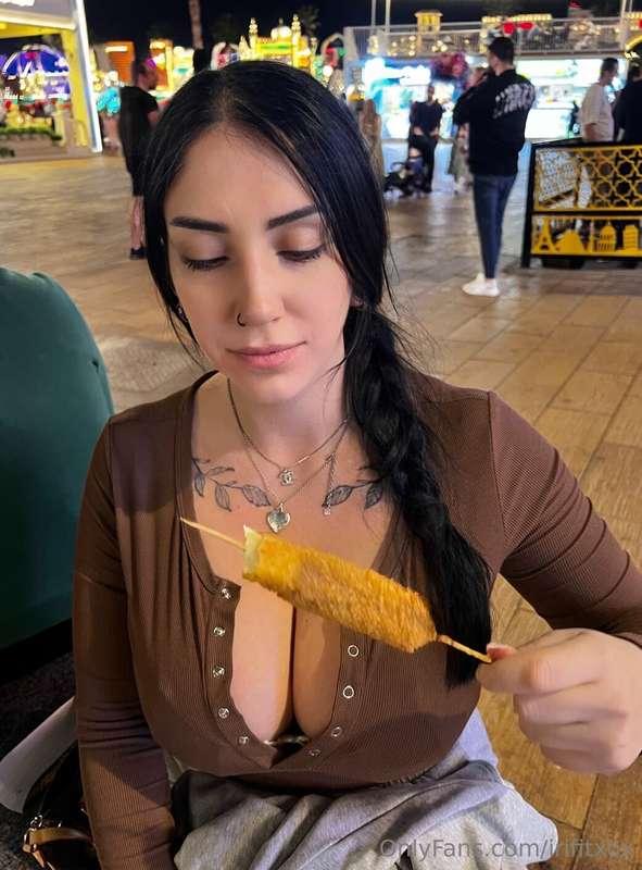 Eye on the stick, but you’re still staring at the snack 😉