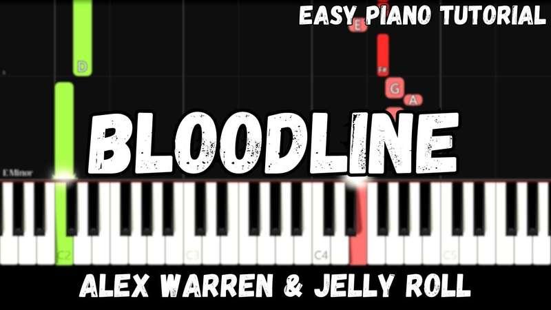 Easy MIDI - Alex Warren - Bloodline ft. Jelly Roll (Atlantic Notes Arrangement + Tempo + Colors + Key)