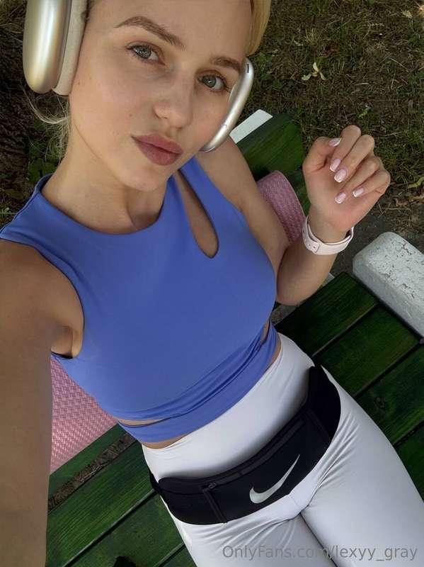 No make up, sport outfit, earpods and pad for yoga🥰 How much..