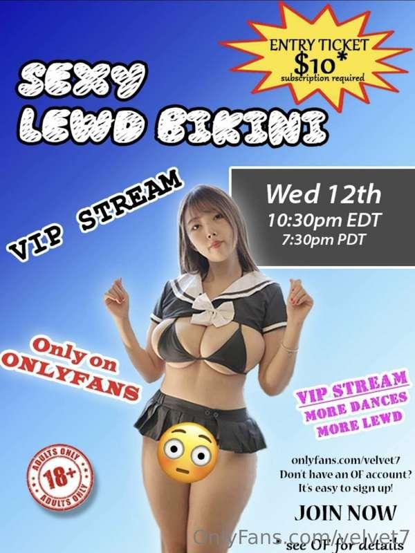 VIP LEWD GIRL STREAM TONIGHT!

If you tip $10, you can get a..