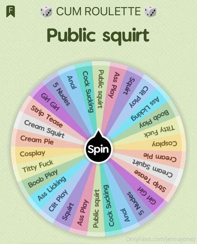 Saturday 𝙂𝘼𝙈𝙀𝙎 𝘿𝘼𝙔 🎲🎰   𝙂𝘼𝙈𝙀 ➋ - 2 spins on the Cum Roulette..