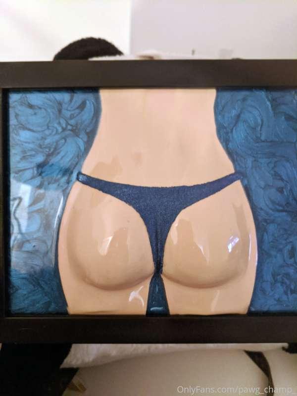 An artist custom made this sculpture of my ass with epoxy.....