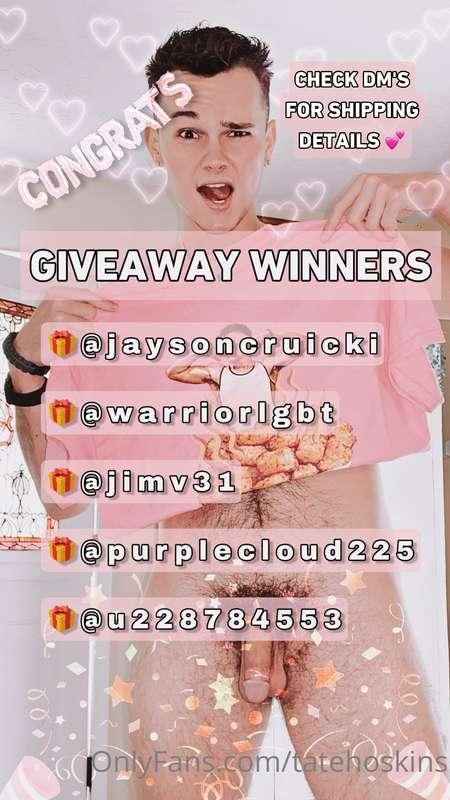 ‼️ GIVEAWAY WINNERS ‼️ 

Thank you all for participating! I ..