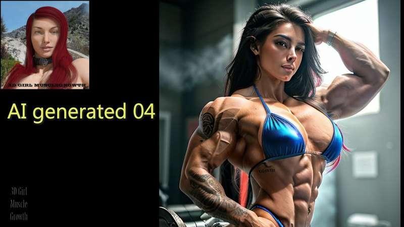 Ai generated bodybuilder girls 04