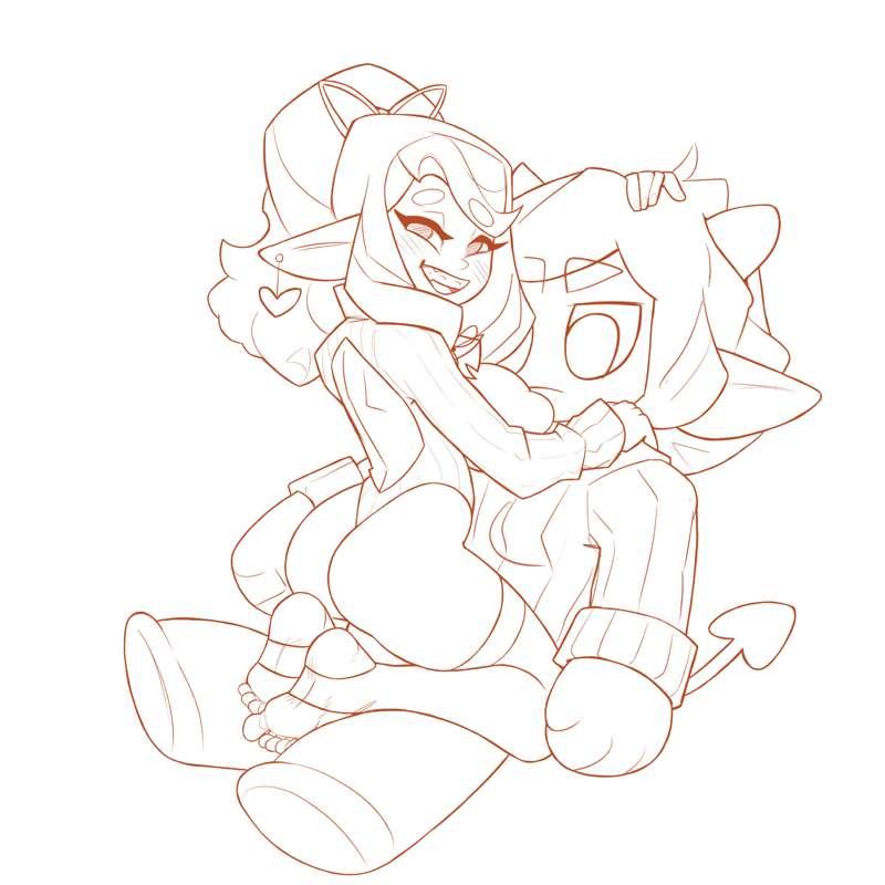 Latte and her new plush WIP 